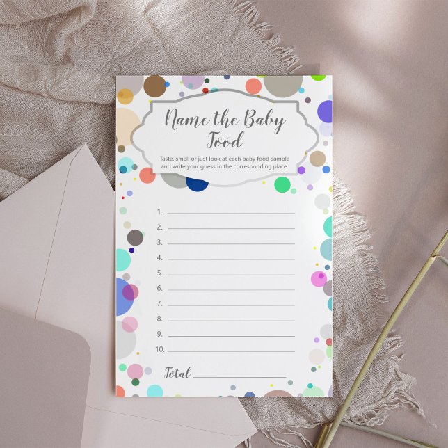 Lámina Juego de comida para bebé, juego de Baby Shower co (Subido por el creador)