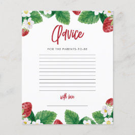 Lámina Juego de consejos Baby Shower de fresa de verano