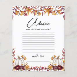 Lámina Juego de consejos de Baby Shower de la calabaza bl