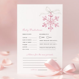 Lámina Juego de consejos de predicción de Baby Shower con