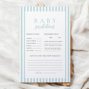 Lámina Juego de consejos de predicción de Baby Shower de 