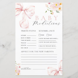 Lámina Juego de consejos de predicción de Baby Shower de