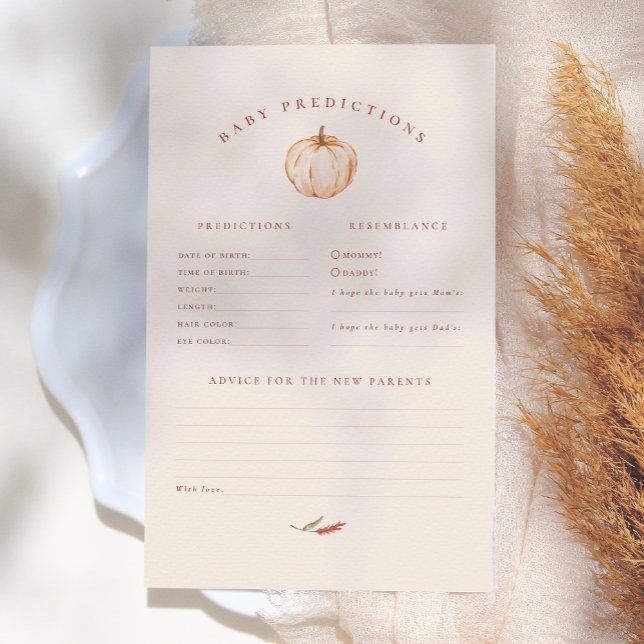 Lámina Juego de consejos de predicción de Baby Shower flo (Subido por el creador)