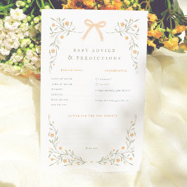 Lámina Juego de consejos de predicción de Baby Shower par