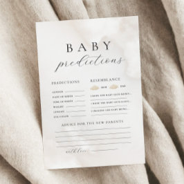Lámina Juego de consejos de predicción para Baby Shower n
