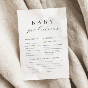 Lámina Juego de consejos de predicción para Baby Shower n