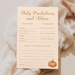 Lámina Juego de consejos de predicciones de Baby Shower p