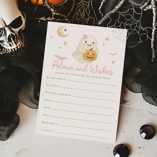Lámina Juego de consejos y deseos de Halloween rosa para 