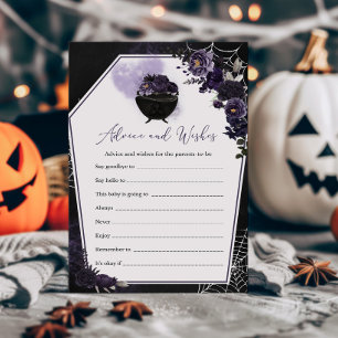 Lámina Juego de consejos y deseos florales góticos morado