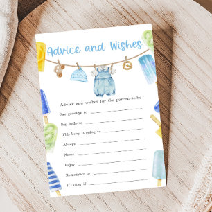 Lámina Juego de Consejos y Deseos para Baby Shower Niño P