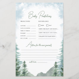 Lámina Juego de consejos y predicción de Baby Shower de a