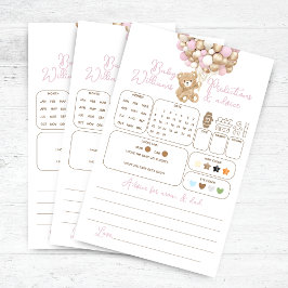 Lámina Juego de consejos y predicciones de Baby Shower en