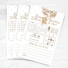 Lámina Juego de consejos y predicciones de Baby Shower en