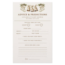 Juego de consejos y predicciones de Baby Shower pa