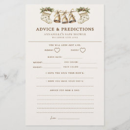 Lámina Juego de consejos y predicciones de Baby Shower pa