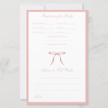 Juego de consejos y predicciones para baby shower 