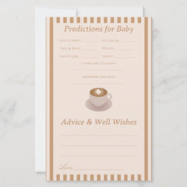 Lámina Juego de consejos y predicciones para baby shower 