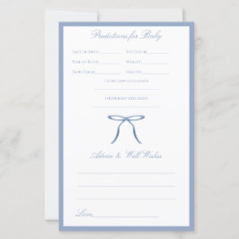 Lámina Juego de consejos y predicciones para baby shower 