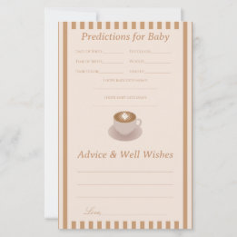 Lámina Juego de consejos y predicciones para baby shower 