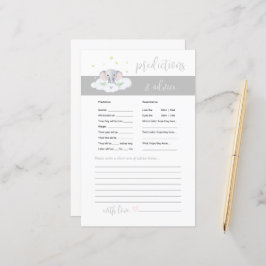 Lámina Juego de consejos y predicciones para el bebé elef