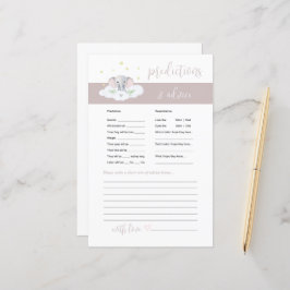 Lámina Juego de consejos y predicciones para el bebé elef