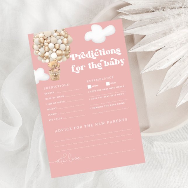 Lámina Juego de consejos y predicciones para ositos rosad (Subido por el creador)