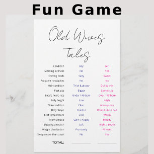 Lámina Juego de Cuentos de Viejas Viejas Juego de fiesta 