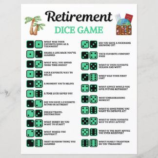 Lámina Juego de Dados de Jubilación