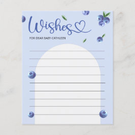 Lámina Juego de deseos Baby Shower Blue eberry Sweet Wate