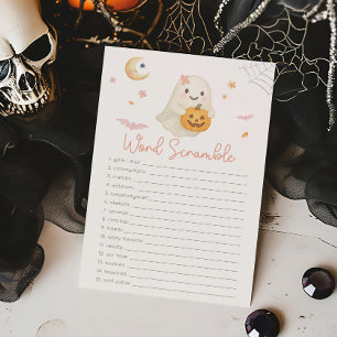 Lámina Juego de desorden de palabras Pink Halloween Littl
