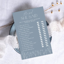 Juego de Despedida de Soltera con Guion Floral Azu