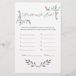 Lámina Juego de Despedida de Soltera de Invierno con Vege