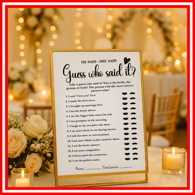 Lámina Juego de Despedida de Soltera Dijo Ella Dijo Boda  (Subido por el creador)