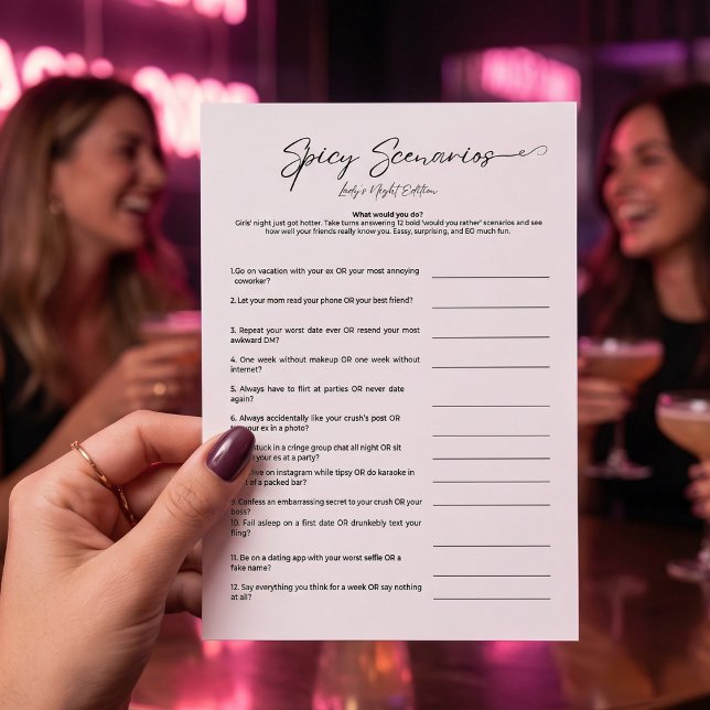 Lámina Juego de Despedida de Soltera Escenarios Picantes (Subido por el creador)