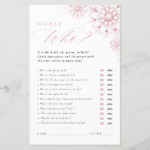 Juego de Despedida de Soltera 'Nieve Rosa en Amor