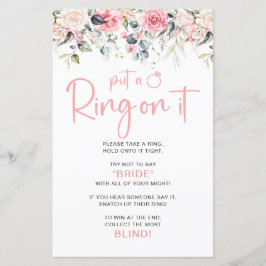 Lámina Juego de Despedida de Soltera: Ponle un Anillo