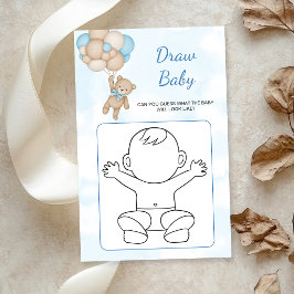 Lámina Juego de dibujar al bebé del osito de peluche