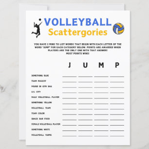 Lámina Juego de dispersión de voleibol