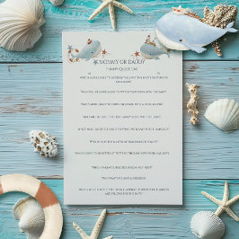 Lámina Juego de ducha Adorable para bebé de ballena