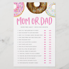 Lámina Juego de ducha con donuts de chocolate y rosa para