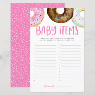 Lámina Juego de ducha con donuts rosados y de chocolate