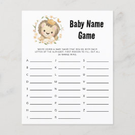 Lámina Juego de ducha con nombre de bebé de León Británic