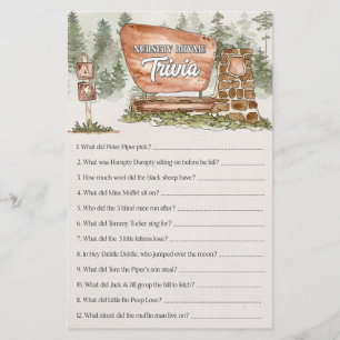 Lámina juego de ducha con rhyme trivia de guardería del p