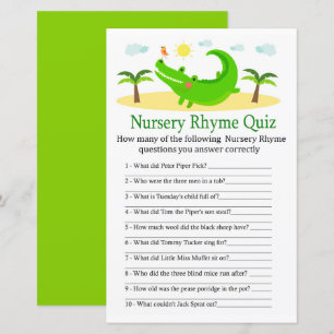 Lámina Juego de ducha de bebé con el concurso de Rhyme de