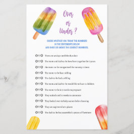 Lámina Juego De Ducha De Bebé De Popsicas De Verano, Term