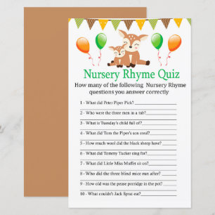 Lámina Juego de ducha de bebé de Rhyme de guardería