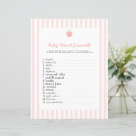 Lámina juego de ducha de bebé rastrillado de palabra de b