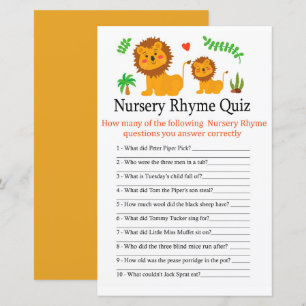 Lámina Juego de ducha de bebé Rhyme Prueba de enfermera