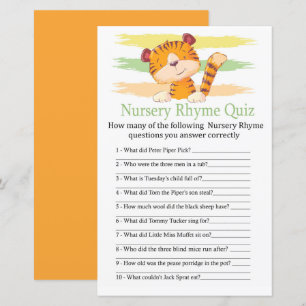 Lámina Juego de ducha de bebé Rhyme Prueba de Nursery