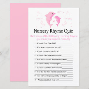 Lámina Juego de ducha de bebé Rhyme Prueba de Nursery Dol